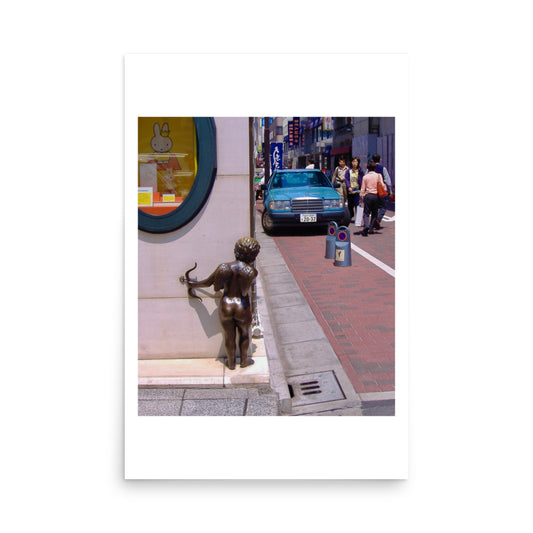 Poster print of an angel statue in Tokyo, Japan