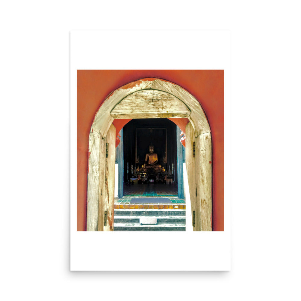print poster from buddhist temple in thailand