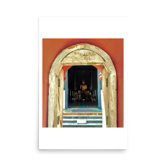 print poster from buddhist temple in thailand