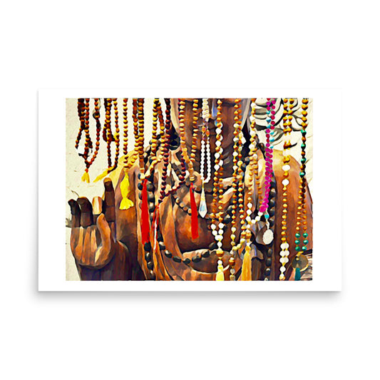 art poster of buddha in water colour