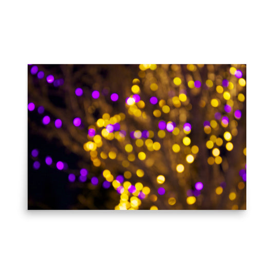 christmas lights poster print