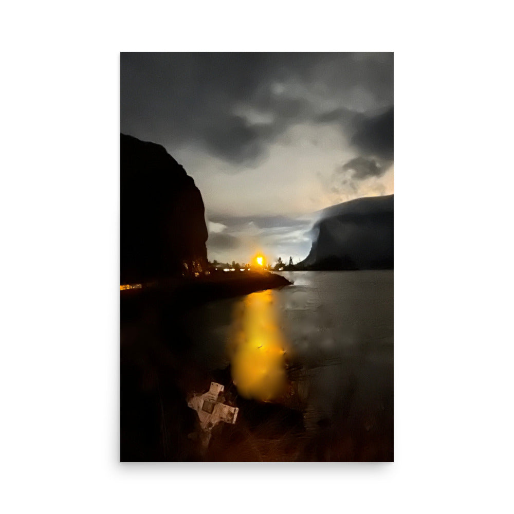 print poster art cliffs