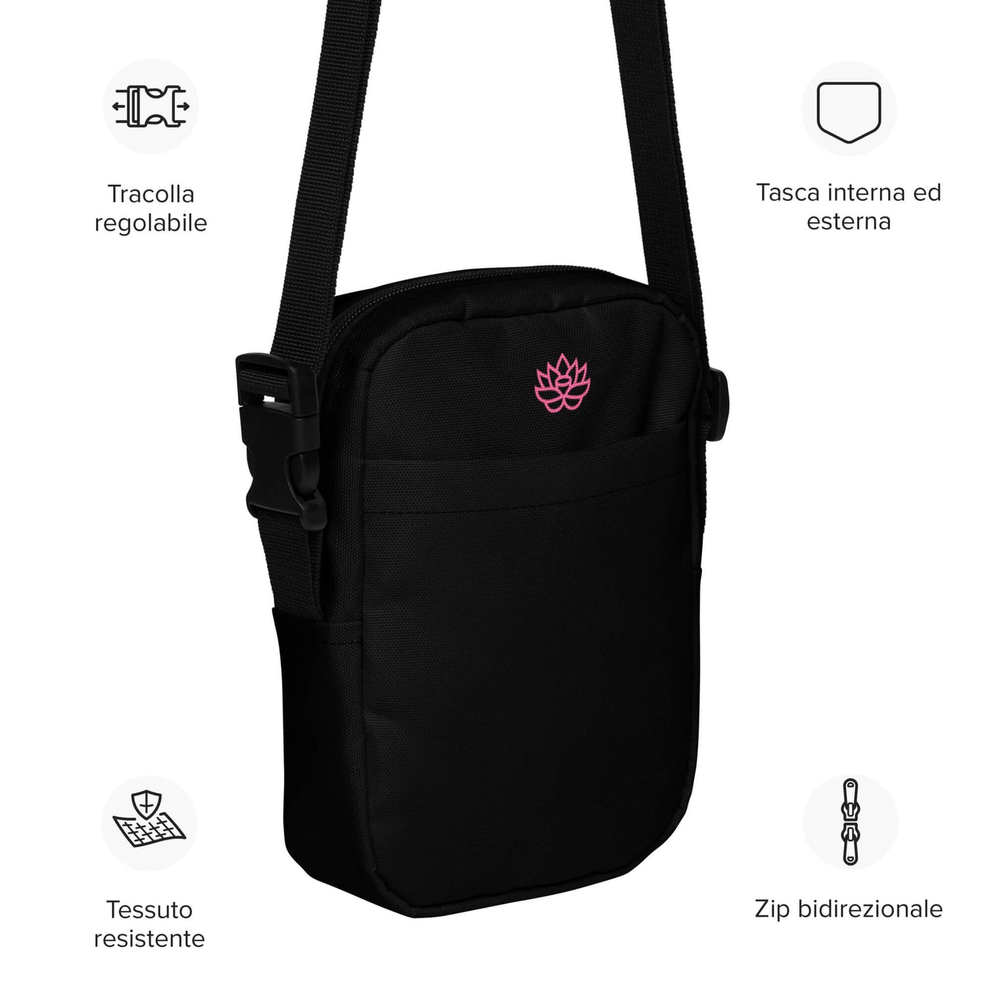 Crossbody Bag Unisex Black