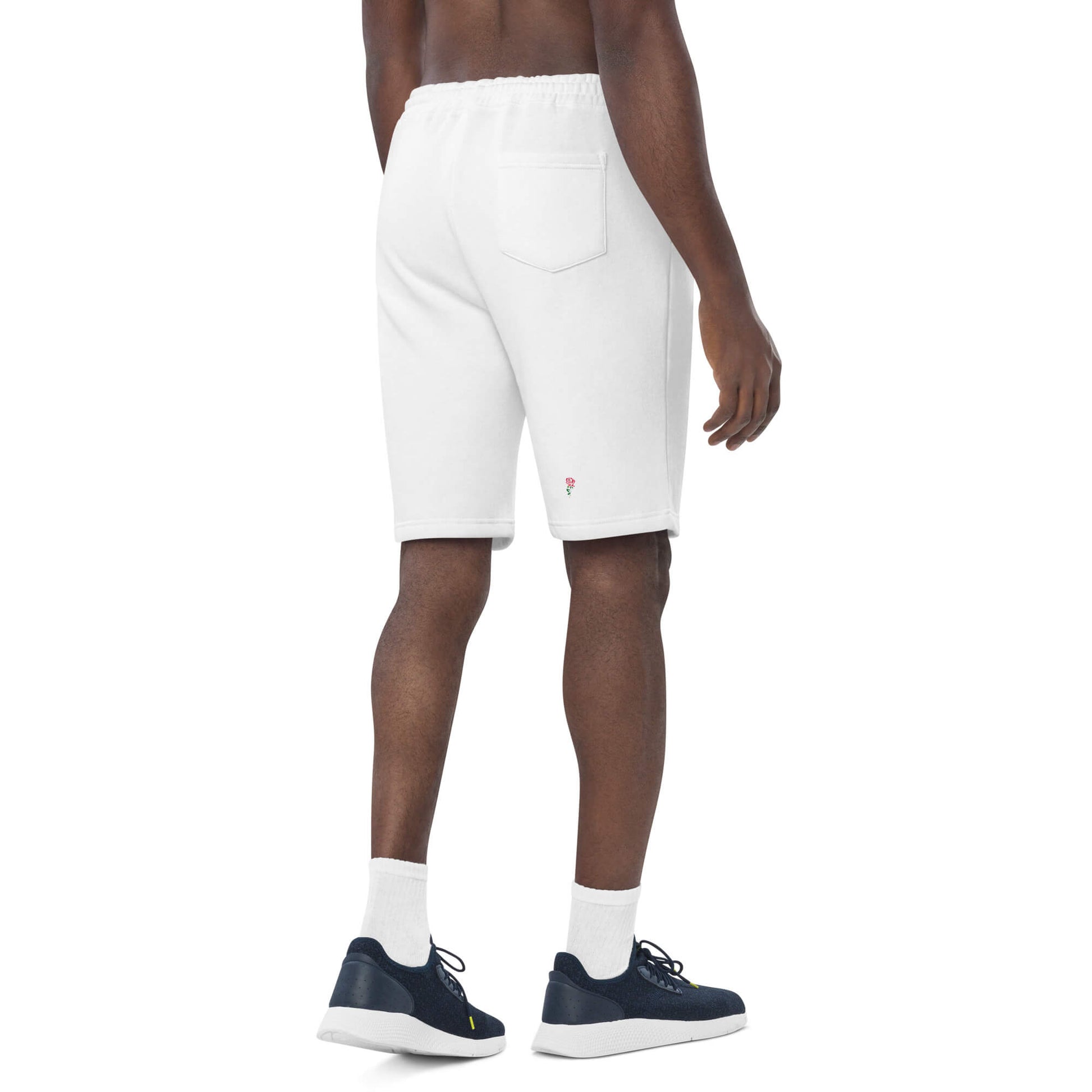 fleece shorts white black lily
