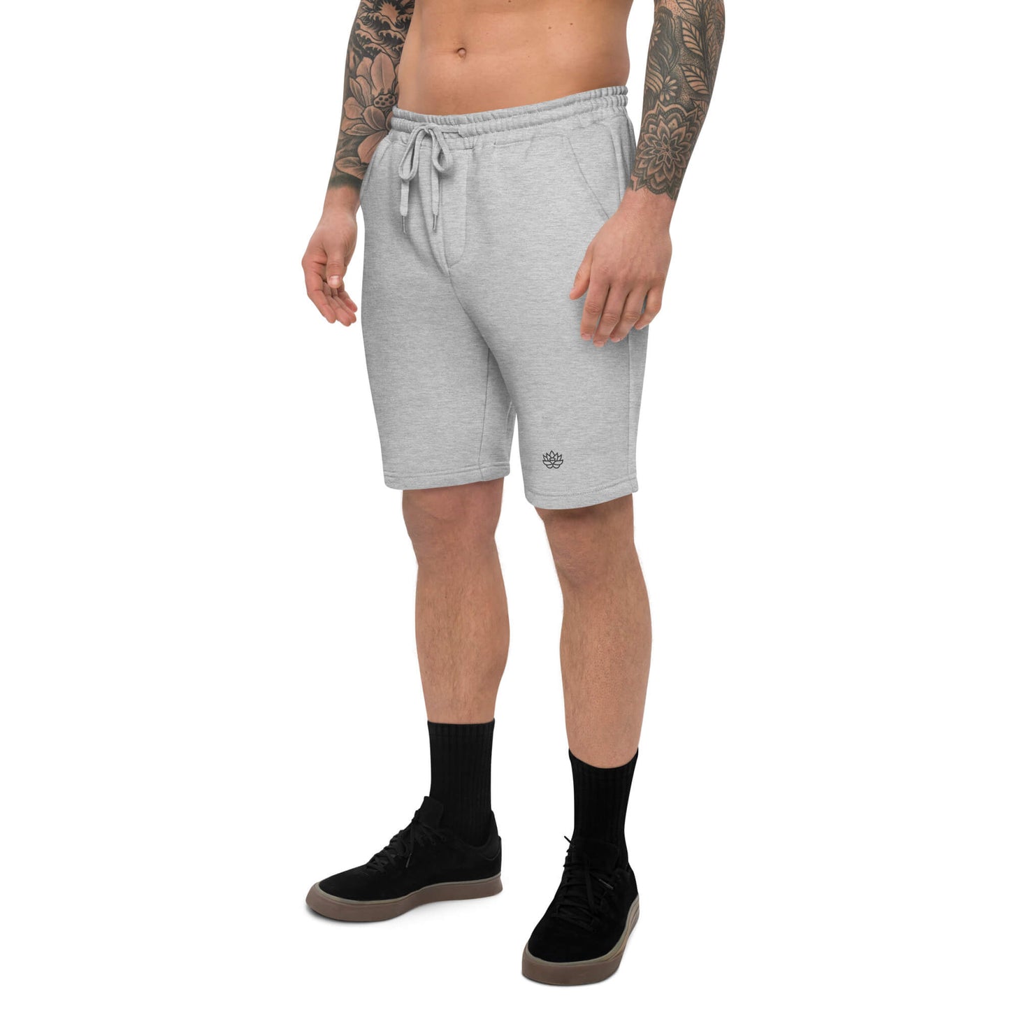 Men's Fleece Shorts Black Lily