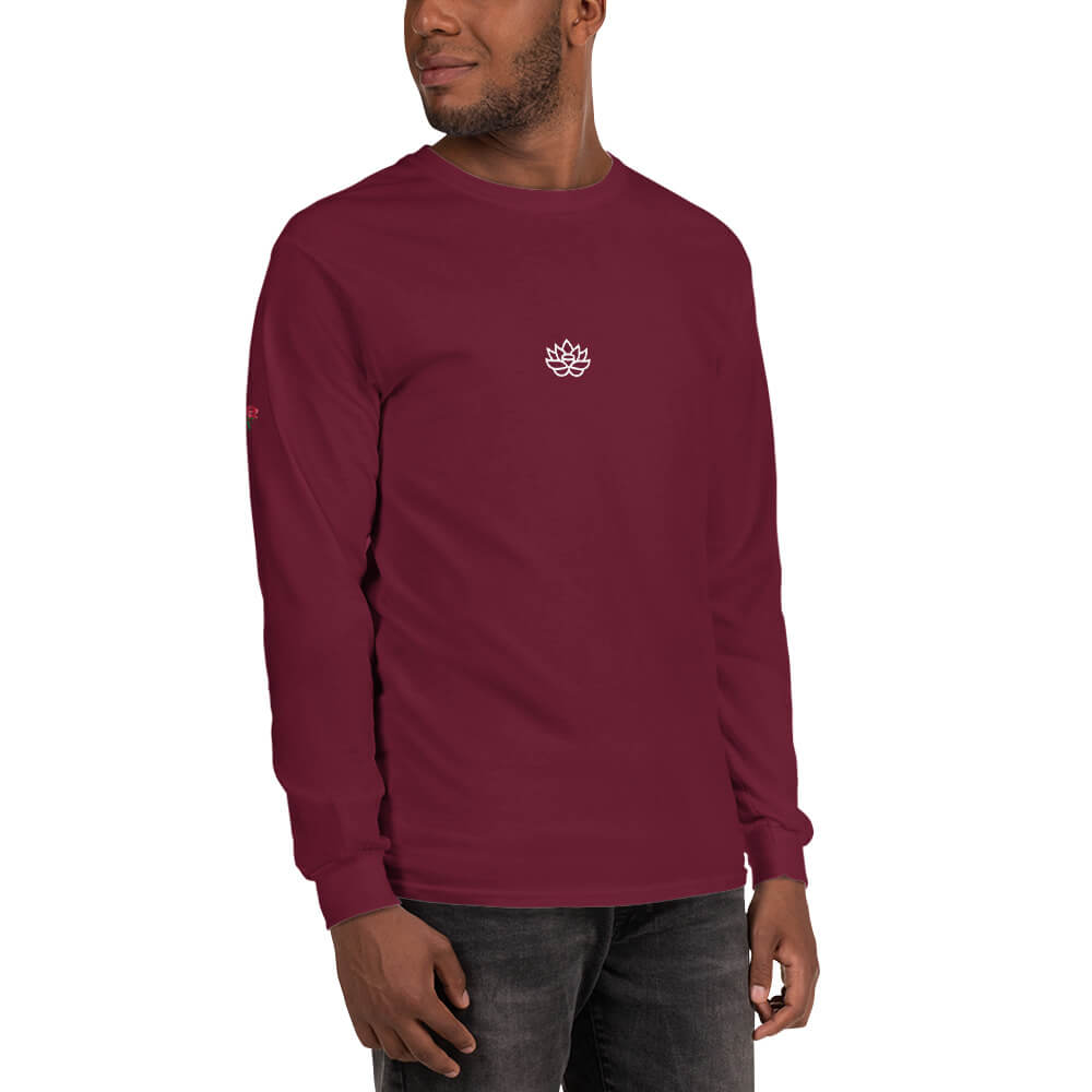Men’s Long Sleeve Shirt Maroon i Will Wander