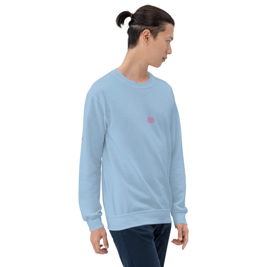 Sweatshirt Light Blue Pink Lily