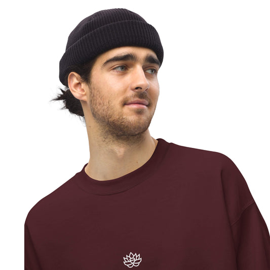 Sweatshirt Maroon with White Lily