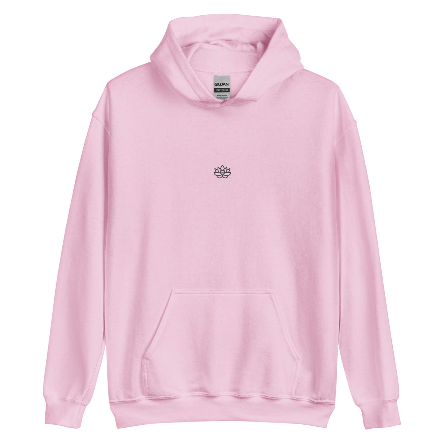 Unisex Heavy Blend Hoodie Light Pink Front with Black Lily