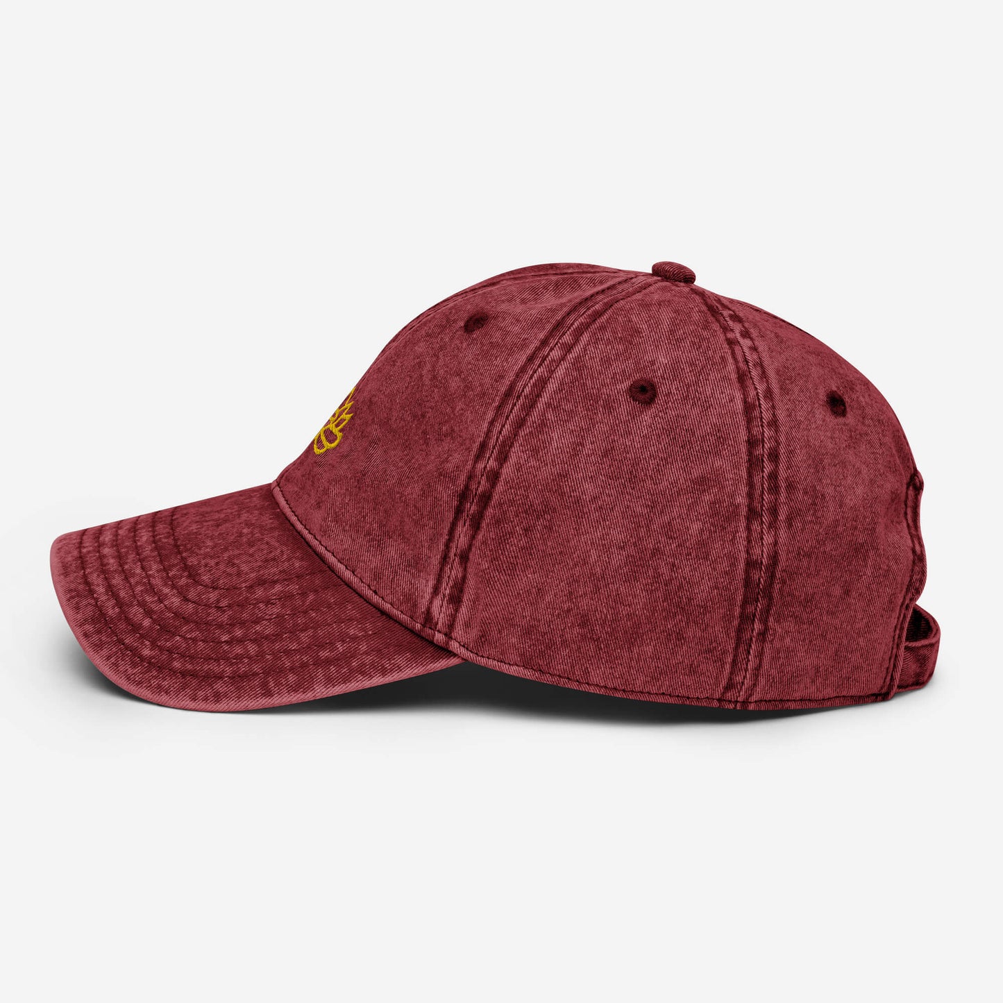 Vintage Cap Maroon Clothing Design