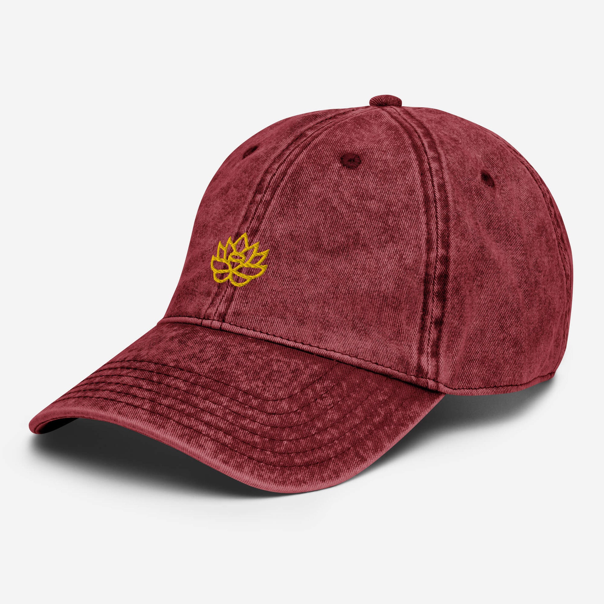 Vintage Cap Maroon Yellow
