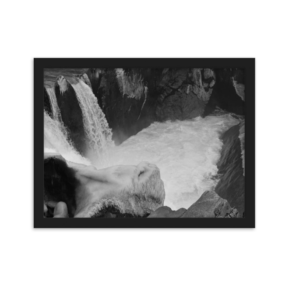 Black and Whiter Waterfall Whistler BC