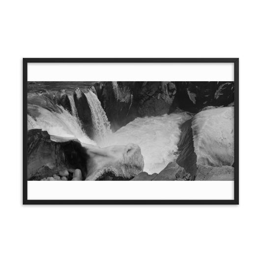 Black and white Whistler BC Waterfall
