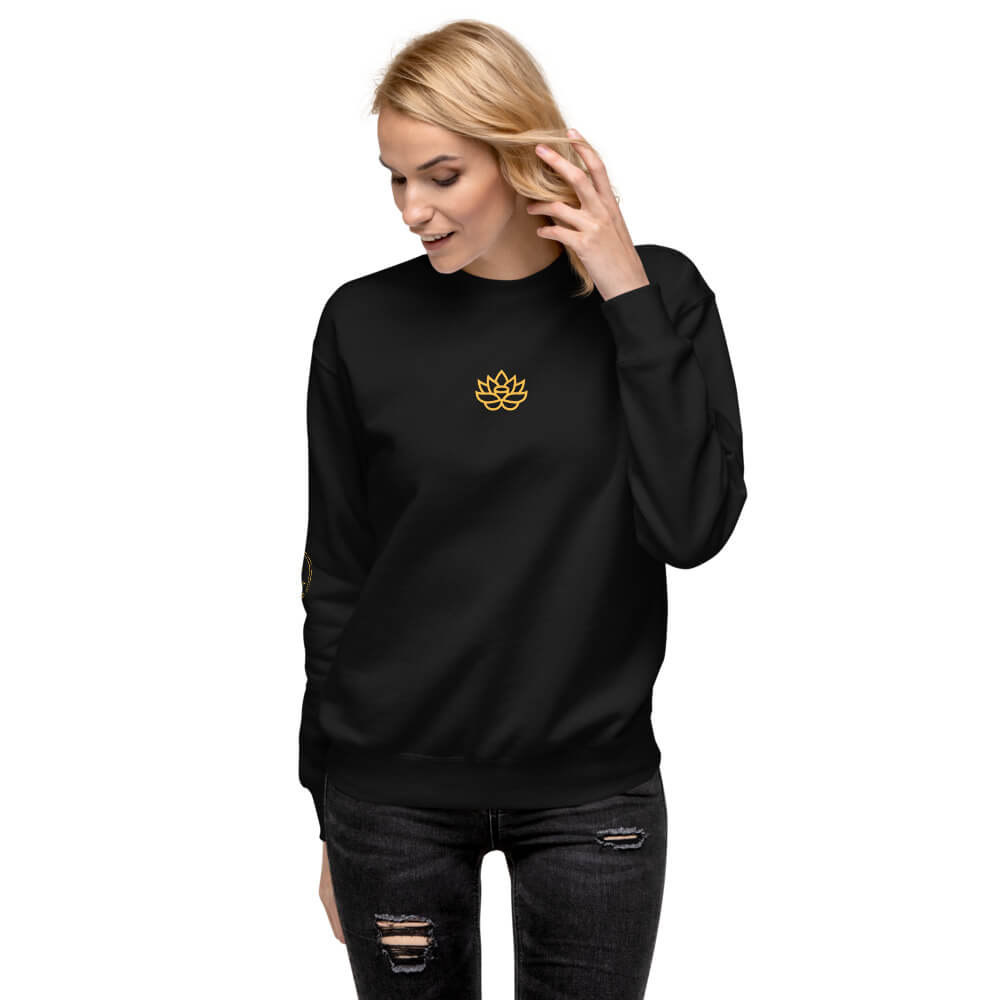 Fleece Pullover Yellow Logo