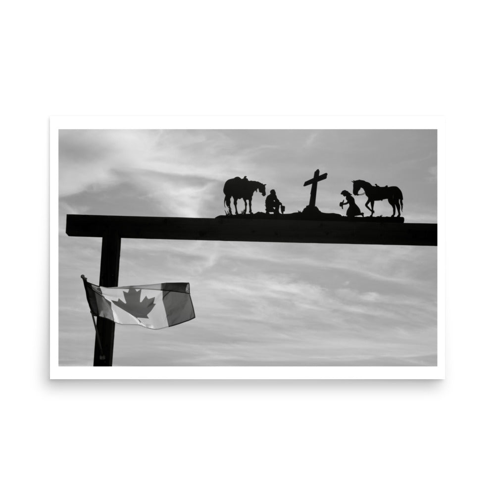 black and white poster print