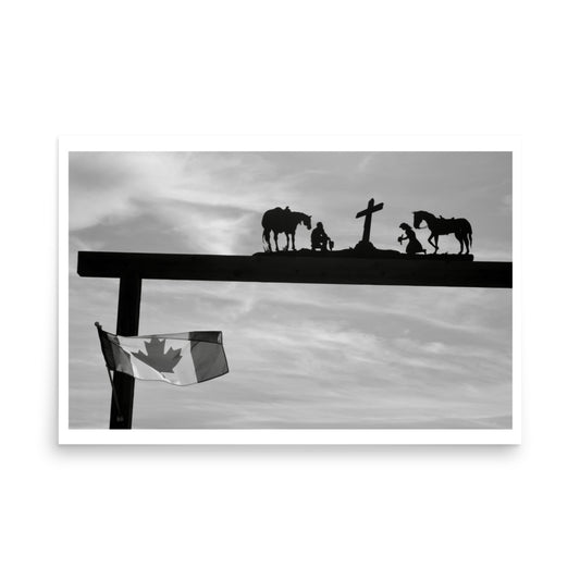 black and white poster print