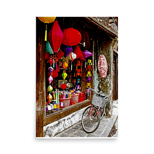 poster print of lantern shop in asia