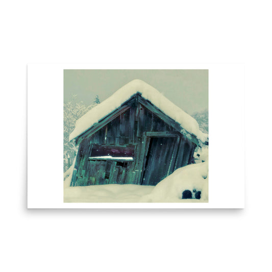 pemberton bc barn leaning print poster art