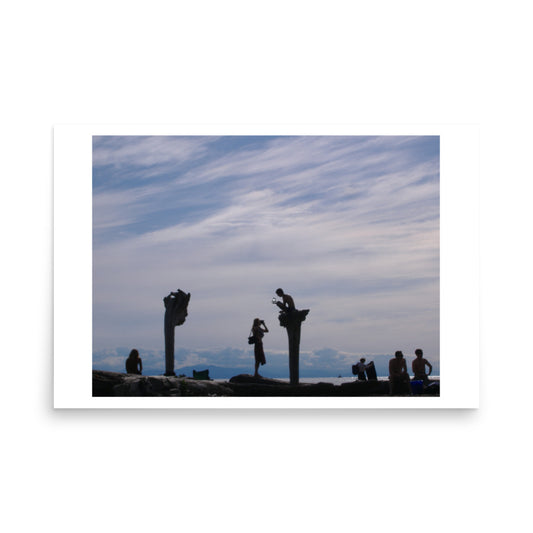 print poster from british columbia wreck nudist beach