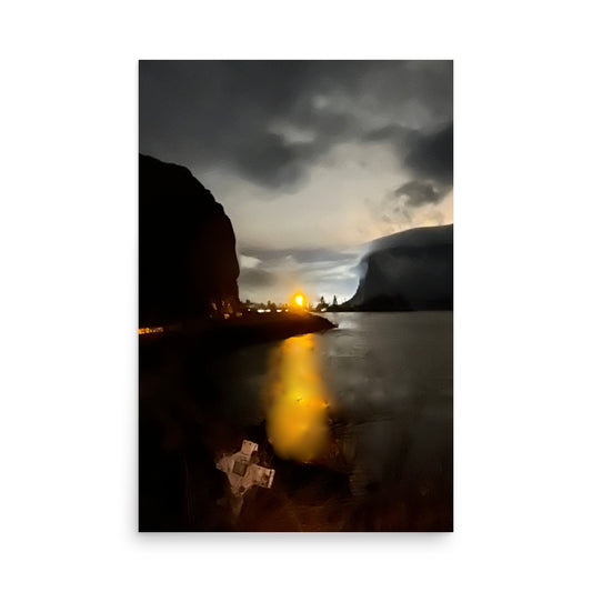 print poster art cliffs