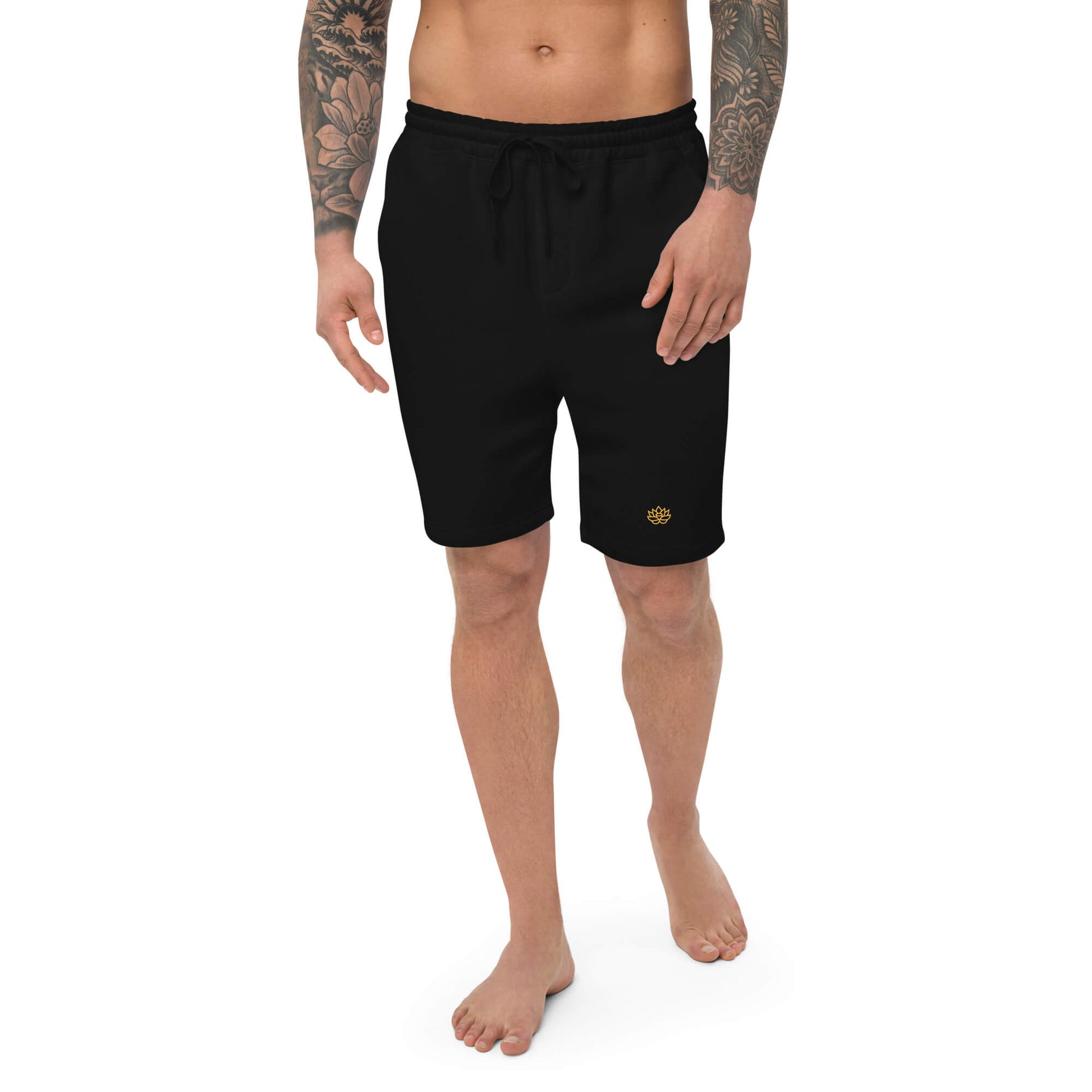 Men’s Fleece Shorts Yellow Lily