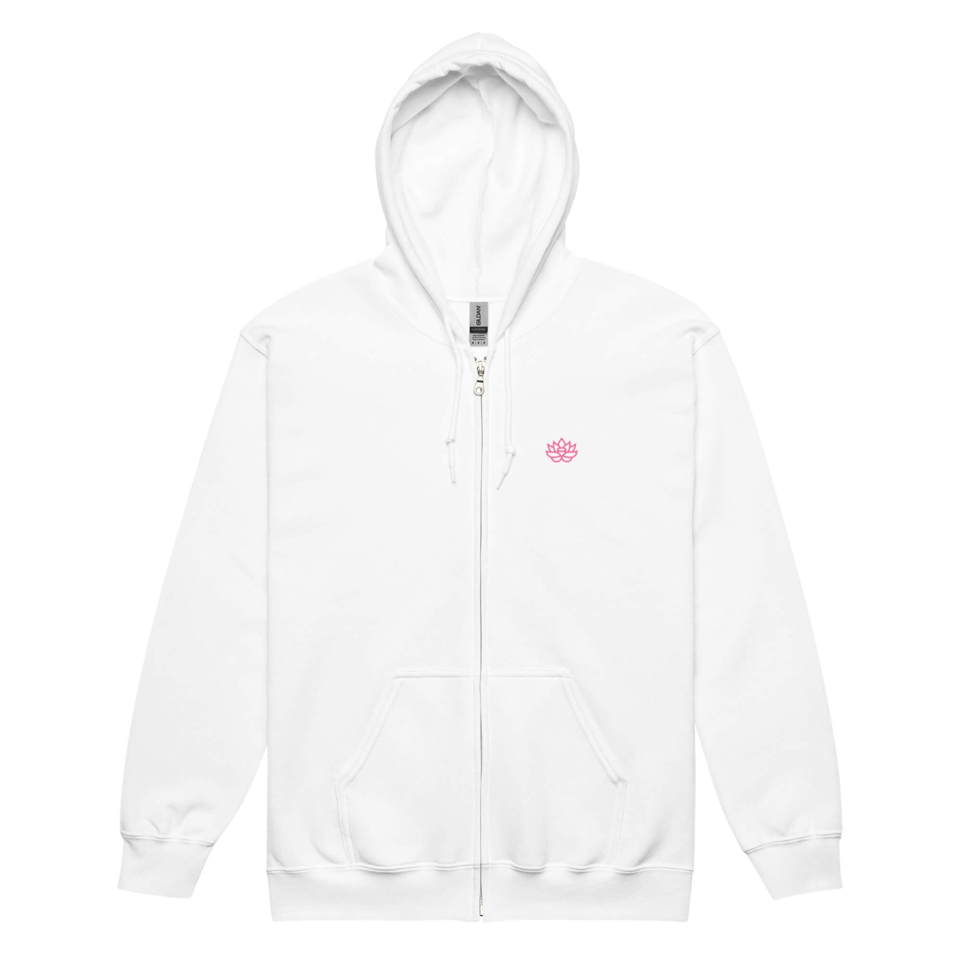 Zip Hoodie White Pink i Will Wander