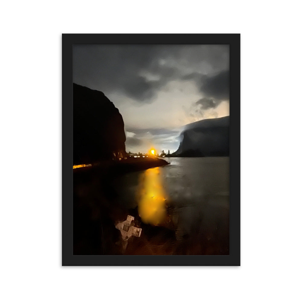 Poster Print Art British Columbia Cliffs At Sunset