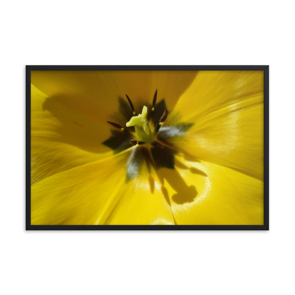 Yellow Floral Print Poster